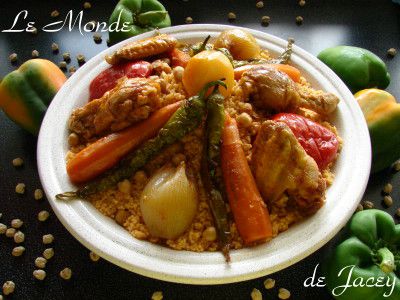 Couscous mit Huhn - Le Monde de Jacey - Tunesische Küche