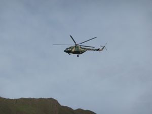 Helicoptere au Tibet