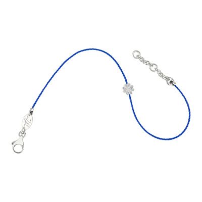 Bracelet fil-bleu trefle