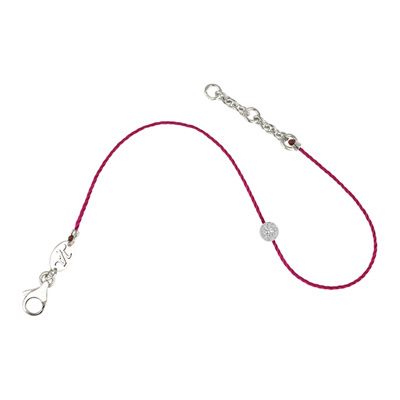 Bracelet fil-fuchsia rond