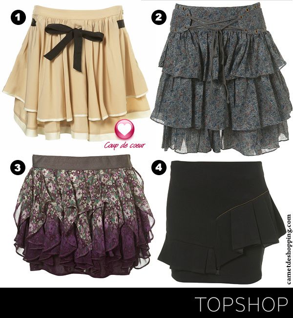 topshop selection jupes a volants