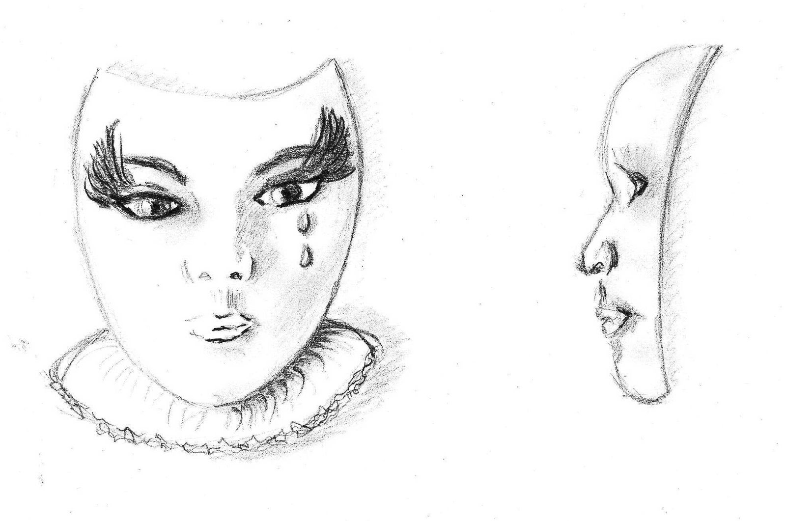 De la crème et le masque pour la peau autour des yeux