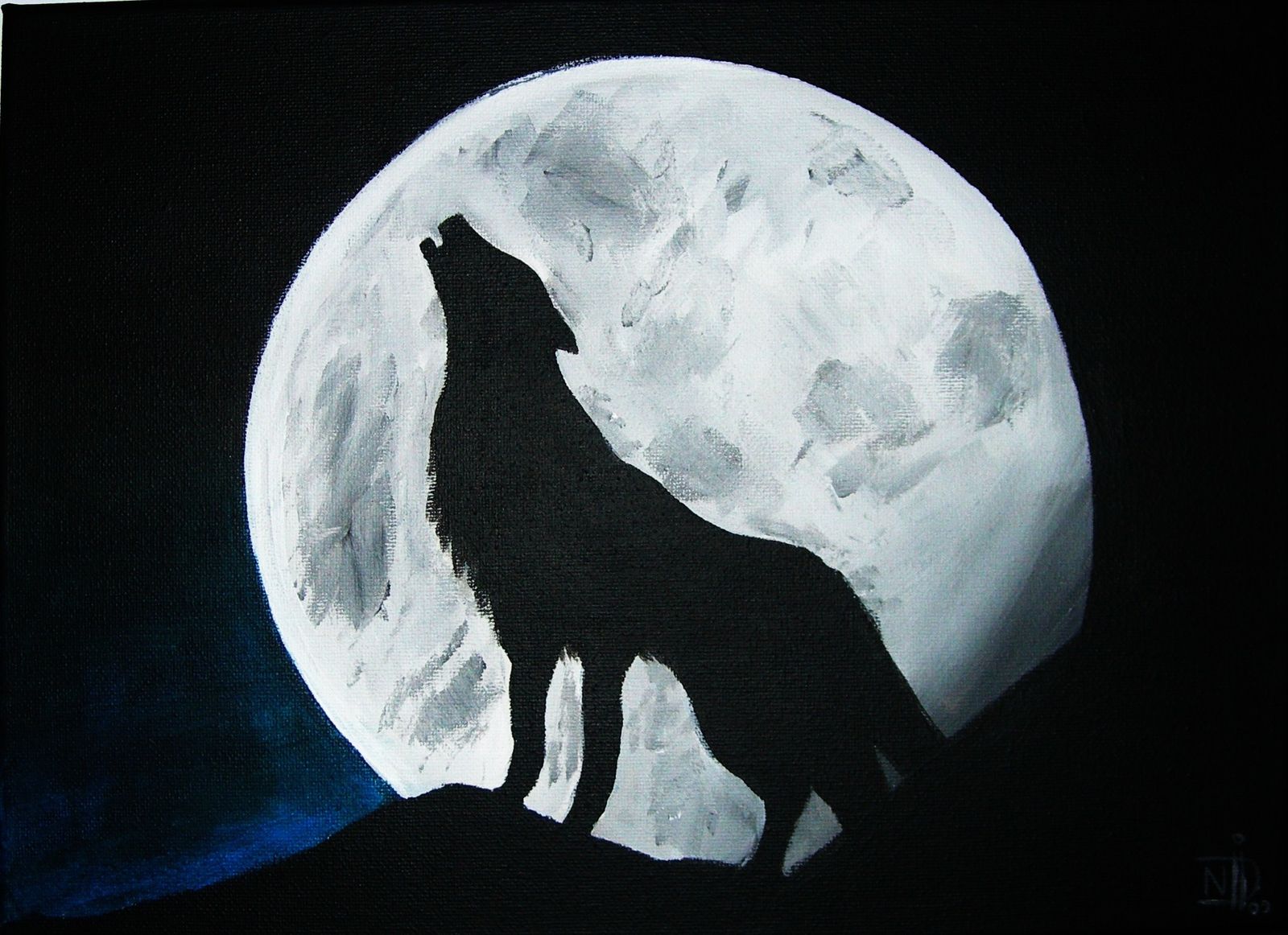Dessin De Loup A La Pleine Lune L Dessin De Loup A La Pleine Lune L