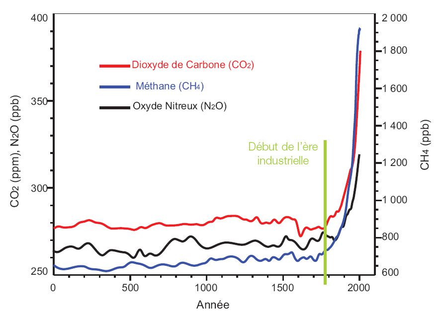 Les différents gaz à effet de serre : contribution au réchauffement  climatique - Chroniques du réchauffement climatique