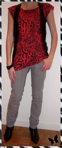 tee leo rouge