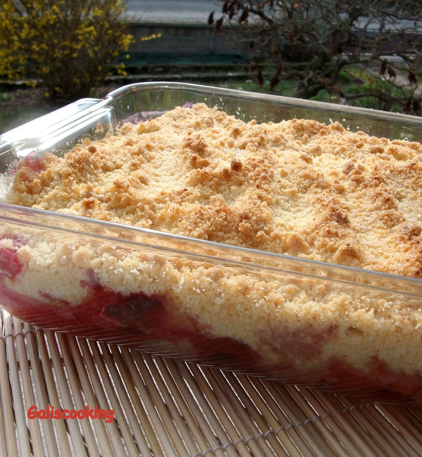 Crumble pomme framboise 2