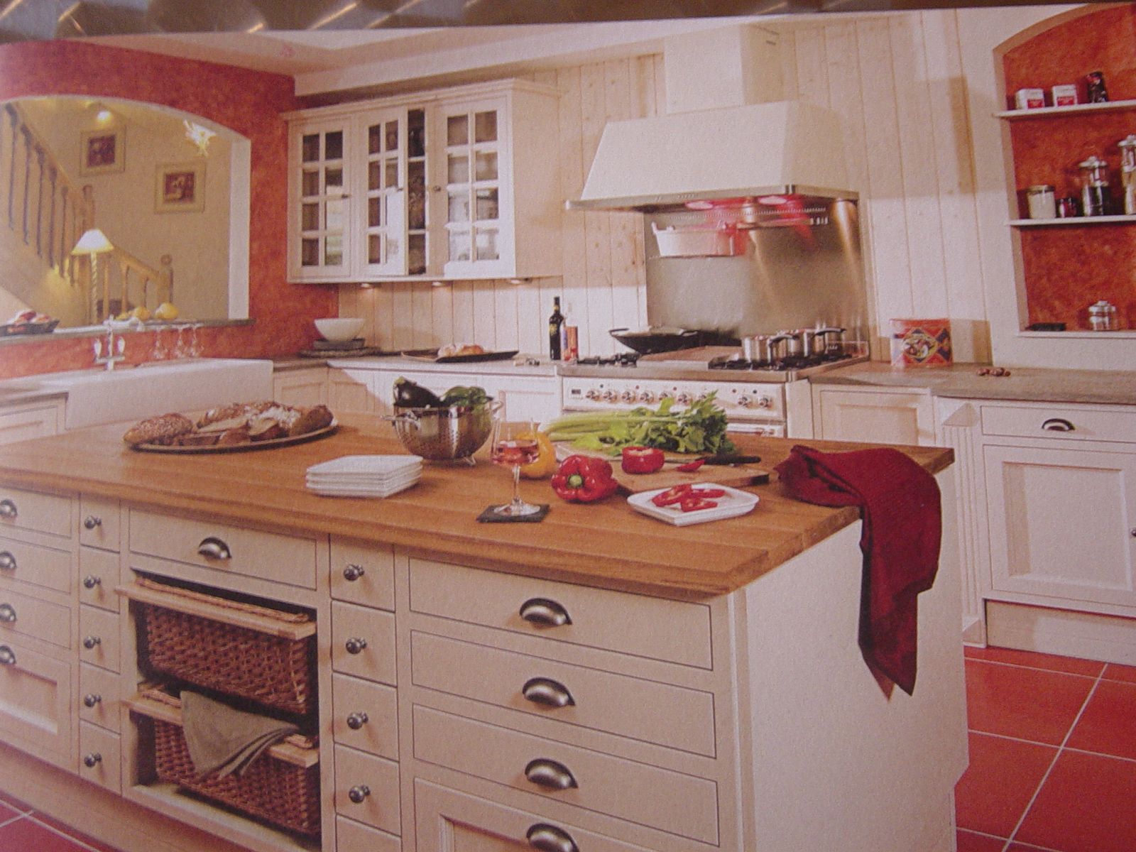 Cuisine traditionnelle porte a cadre affleurant cuisines crozes ...