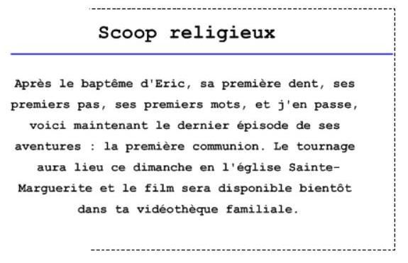 exemple de lettre pour 1ere communion