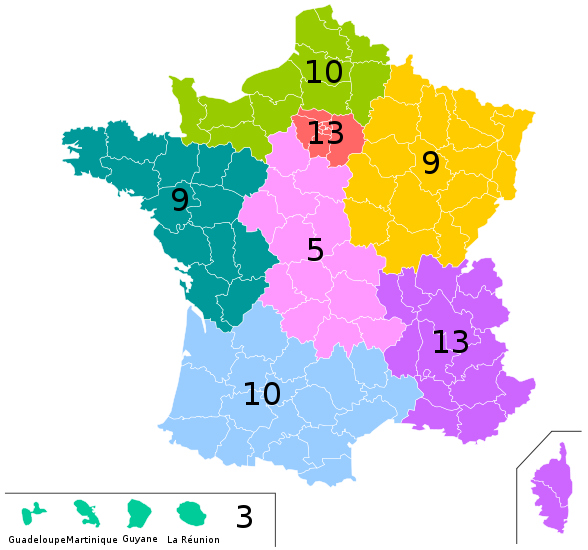 Carte des circonscriptions électorales