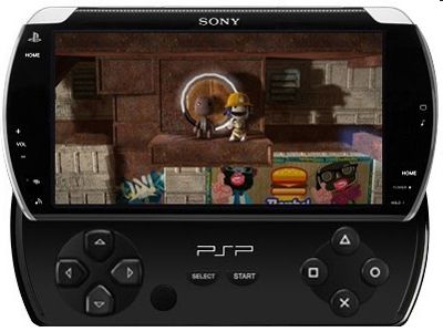 Vue de la PSP Go avec clavier coulissant