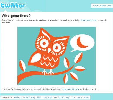 Page d'accueil de Twitter