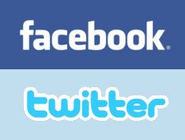 Logos de Facebook et de Twitter