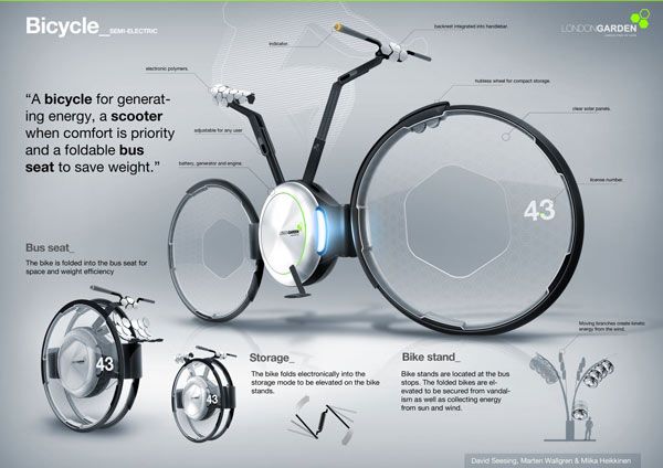 Poster du vélo concept London Garden