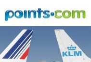 Logo points.com au dessus ailes arrières d'avions Air France et KLM