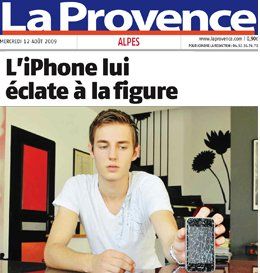 Une du journal La Provence du 12 aout 2009