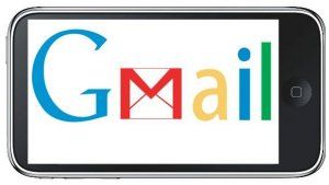 Logo de Gmail affiché sur un écran de iPhone