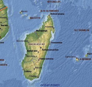 Carte géographique de Madagascar