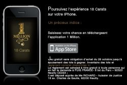 Ecran du jeu 1 million 18 carats sur le site Paco Rabannne