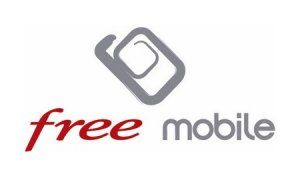 Logo de Free mobile : arobase stylisée en forme de téléphone mobile surmontant le nom