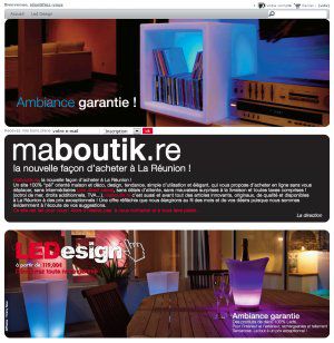 Page d'accueil de Maboutik.re