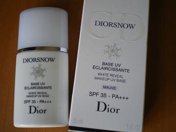 Review: DiorSnow Base UV éclaircissante SPF35 PA+++ Mauve - Le blog de  Sapphire