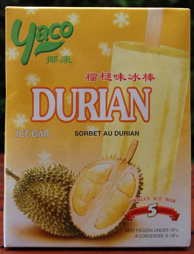 Glace au durian Glace au durian