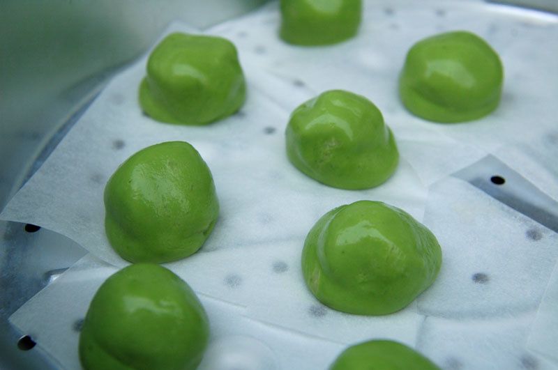 Boules pandan - soja avant cuisson Boules pandan - soja avant cuisson