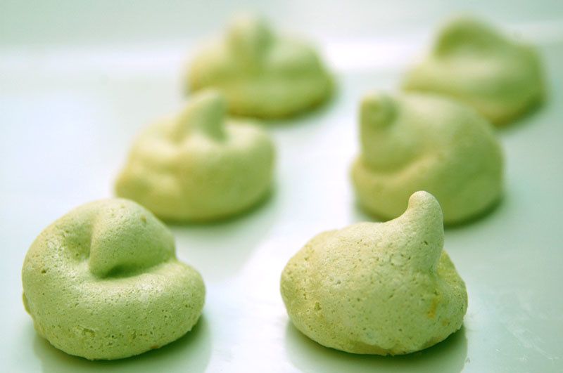 Meringues au pandan Meringues au pandan