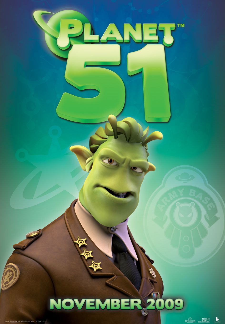 Affiche Personnage - Gerenal Grawl - Film d'animation Planète 51