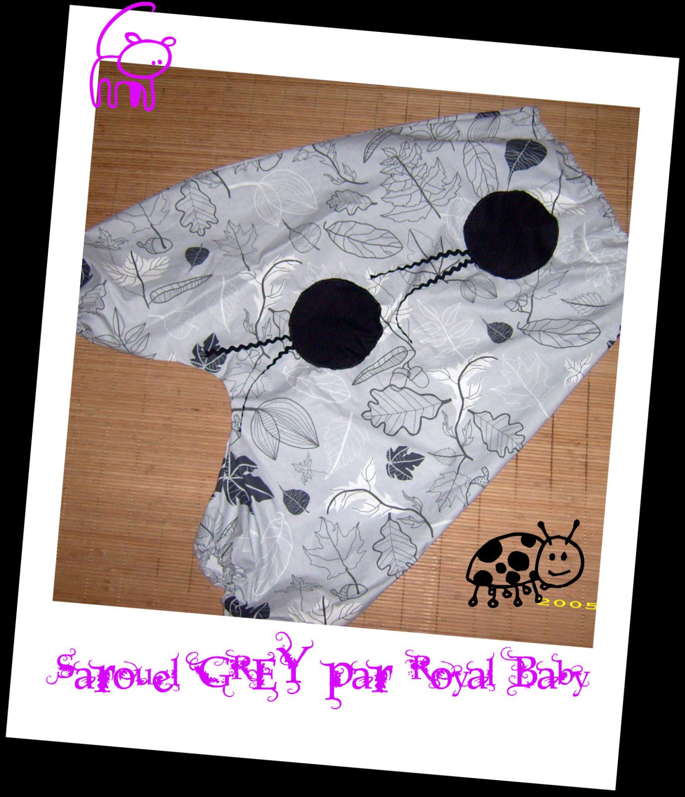 sarouel coton imprimé royal baby sarouel grey par royal baby