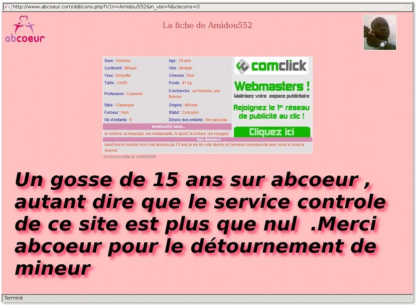 Site de rencontre abcoeur
