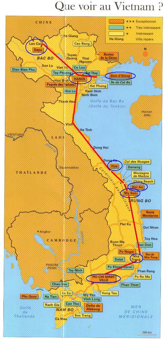Itinéraire Vietnam