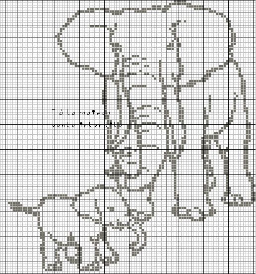 grille gratuite : la maman et son bébé éléphant en monochrome - Le blog de  7 à la maison, point de croix, tricot, grilles gratuites...