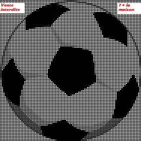 grille gratuite : le ballon de foot - Le blog de 7 à la maison, point de  croix, tricot, grilles gratuites...
