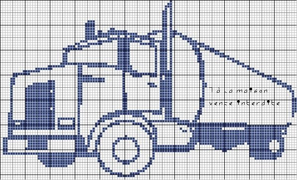 grilles gratuites : camions - Le blog de 7 à la maison, point de croix,  tricot, grilles gratuites...