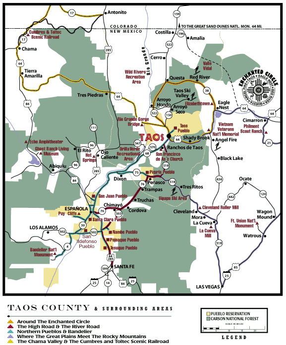 Taos county map