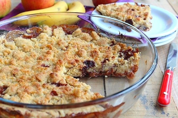 Crumble pommes bananes chocolat 15