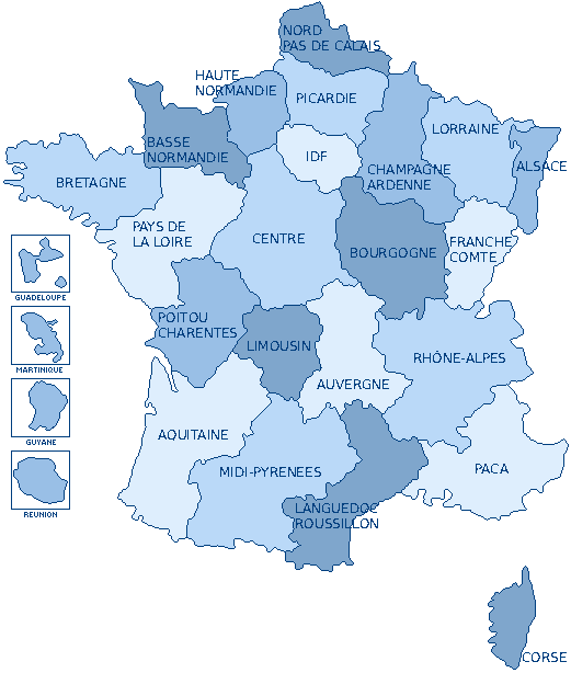 carte region france
