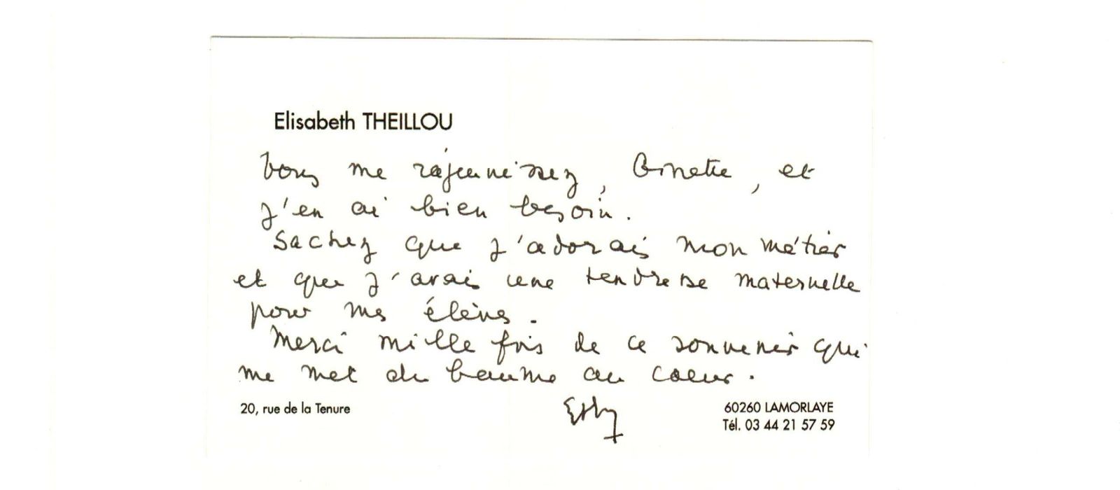 lettre de remerciement suite à une rencontre