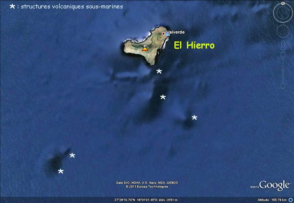 Hieero et volcans ss-marins - Google earth