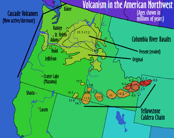 Yellowstone Caldera map