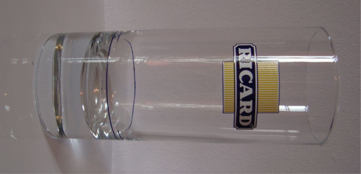 RICARD : nouveau verre tube Cartouche RICARD gravée en relief sur les deux  faces : cul arrondi  2012 - RICARD : le blog de nesstri