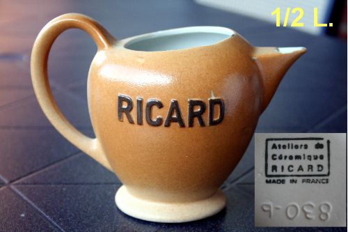 RICARD : pichet grès arrondi " RICARD" 1/2 L. - RICARD : le blog de nesstri