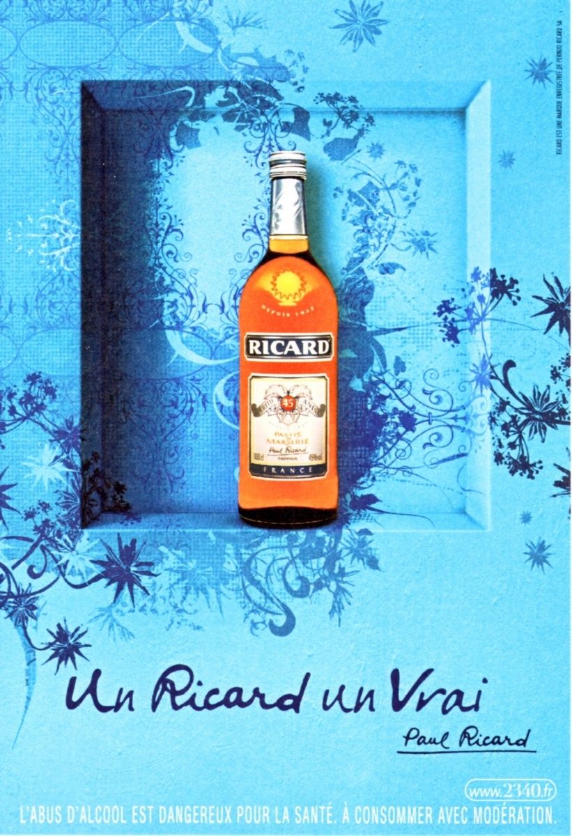 RICARD : affiche pub "un Ricard un vrai" - RICARD : le blog de nesstri