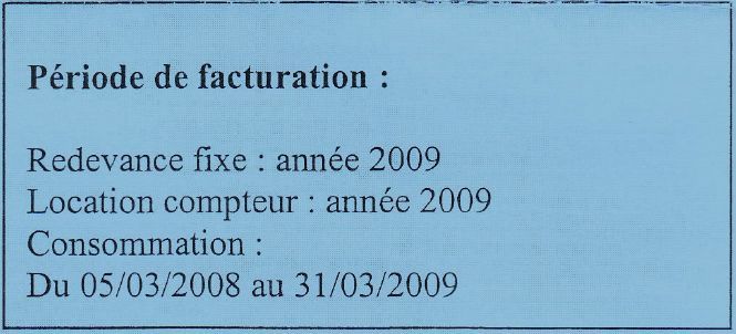 période facturation bis