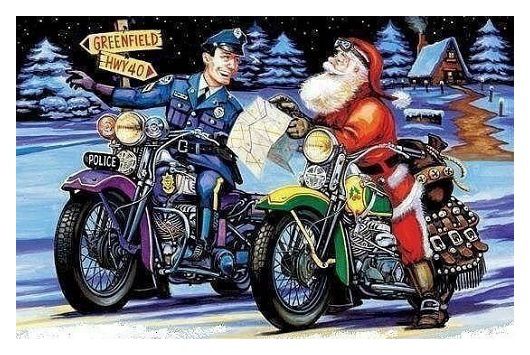 Père Noël motard