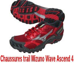 Chaussures Mizuno Wave Ascend 4 rouge