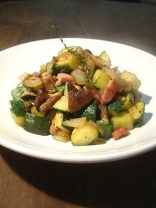 CourgettesLardonsShitak_2