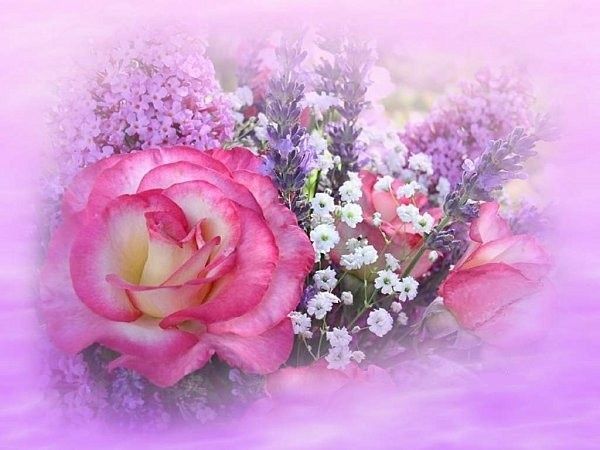 rose et muguet