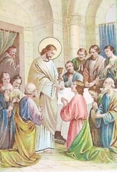 Jésus donnant la communion